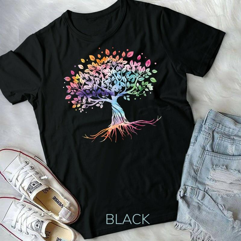 Colorful Life Is Really Good Vintage Unique Tree Art Gift Unisex Form T Shirt