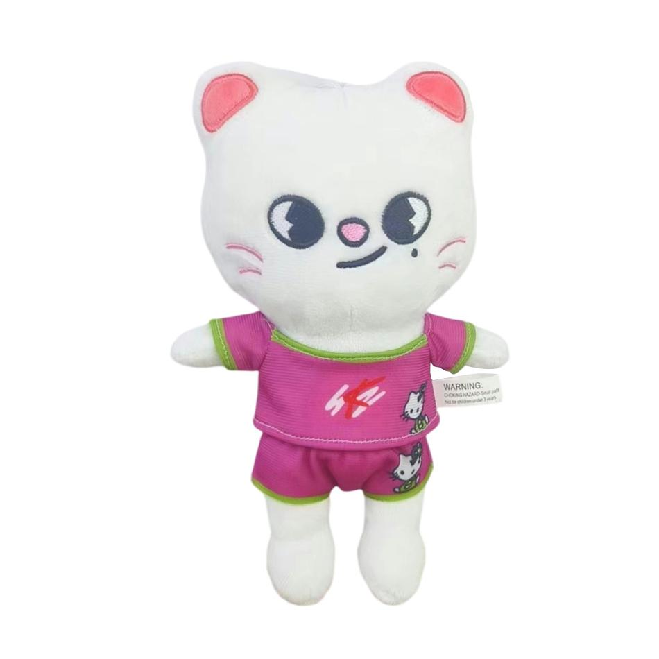 20cm Skzoo Plush Toys Stray Kids Cartoon Stuffed Animal Wolf Chan Plushies Doll Cute Companion Adults Fans Gift for Cuddly Fluffy Huggable Kawaii