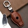 Leather Car Key Cover Case Full Covers Fob for Mercedes Benz E C Class W204 W212 W176 GLC CLA GLA Accessories Protect