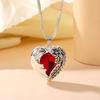 Funny Red Angle Heart Design Box Chain Women Girls Necklace Valentine's Day Jewelry Gift