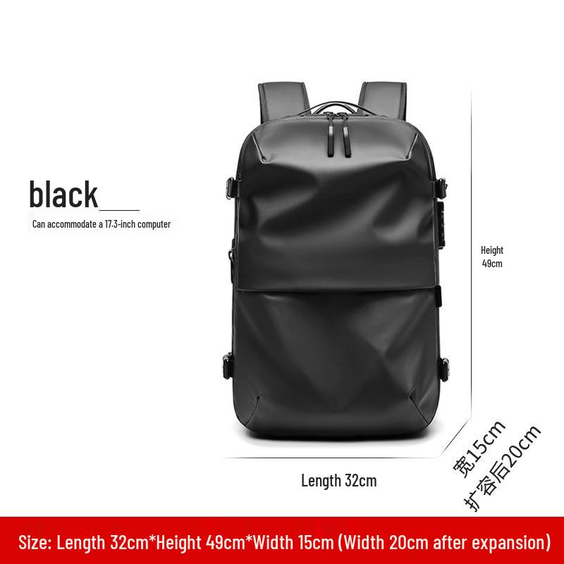Expandable Waterproof Compression Backpack - Large Capacity, Functional Laptop Bag for Business Travel