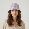 Crochet Striped Bucket Hat Thermal Panama Hat Casual Cold Cap  Beach