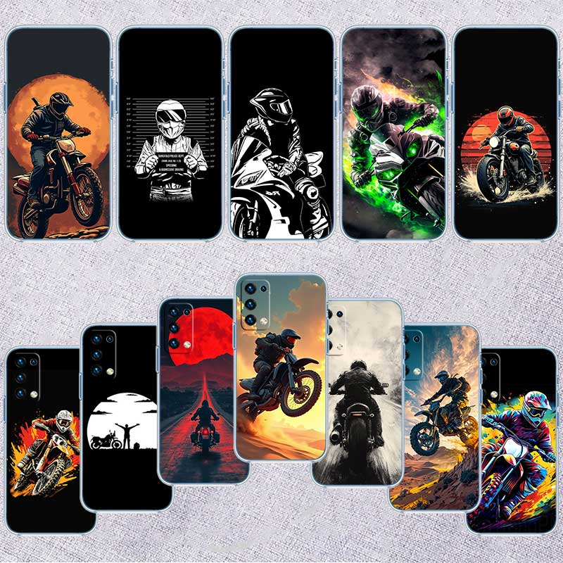 UP38 Motorcycle Racing Transparent Phone Case for Motorola Moto Edge 20 30 40 50 S30 Fusion Ultra Pro Neo Lite + G200 G23