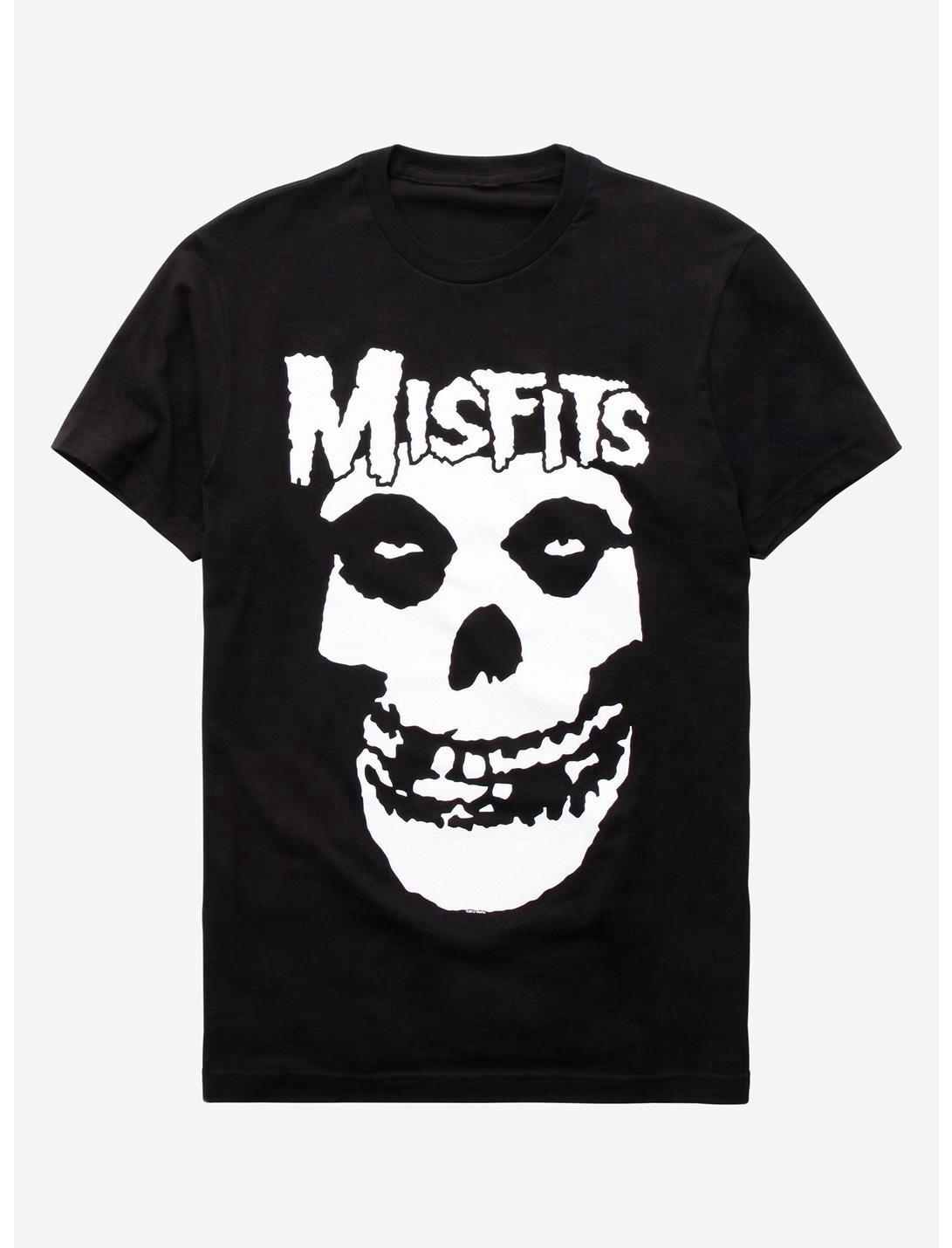 The Misfits Skull Logo Black Graphic T-Shirt Unisex T-Shirt L