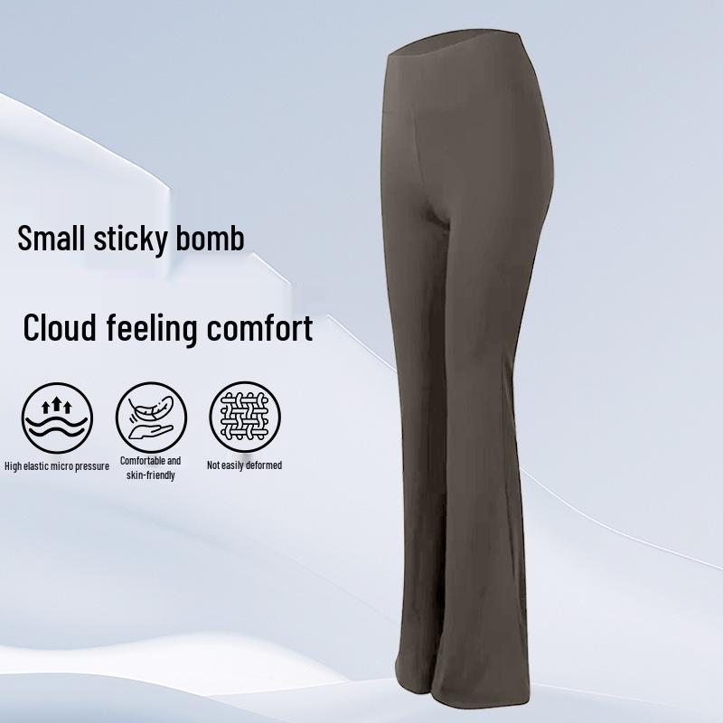 Women's Plus Size Yoga Flare Pants - High Waist, Hip Lifting, Tummy Control Fitness Wear