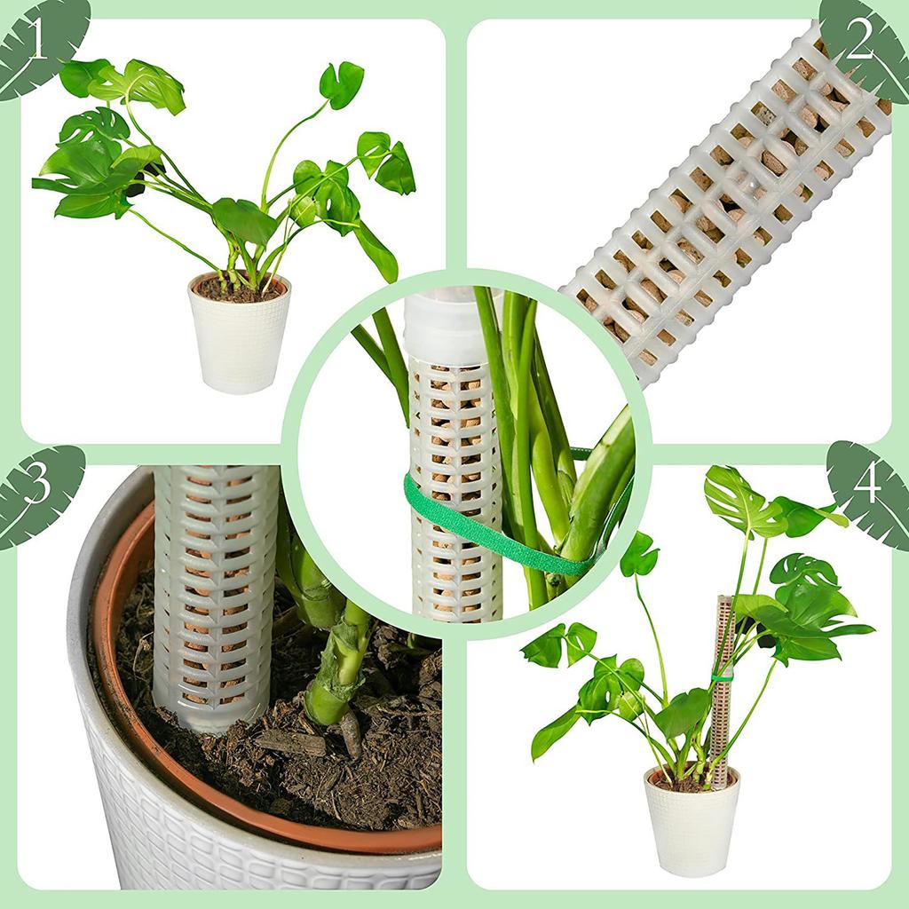 Plant Climbing Frame Stackable Plant Moss Stick Hollowed Design Moss Pole Potted Plants Climbing Supporting Stick Garden Stake