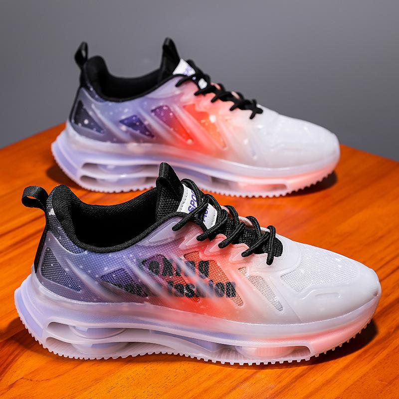 Popcorn outsole double air cushion running shoes student lightweight running sports shoes student model 39