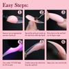 New Eagle Claw Nail-Forms 140pcs Crystal Extension Tips For Quick Gel Nails Paperless Nail Art Kit With Claw Shaped Design Salon