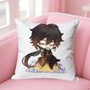 Zhongli GGenshin Impact Pillow Cases for Bedroom Living Room Sofa Home Decor Polyester Cushion Cover with Zipper