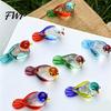 Desktop Bird Decor Hand Blown Glass Figurine Mini Decorative Animal Statue Crystal Clear Ornament Miniature Collectible for Home Office Table