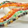 Silk-Wrapped Natural Agate Rice Beads for DIY Jewelry