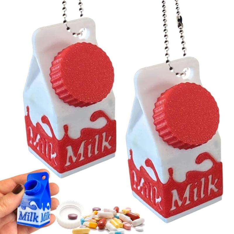 High Durability Travel Friendly Miniature Waterproof Medicine Storage Box Container Car Keyring With Cute Cartoon Design