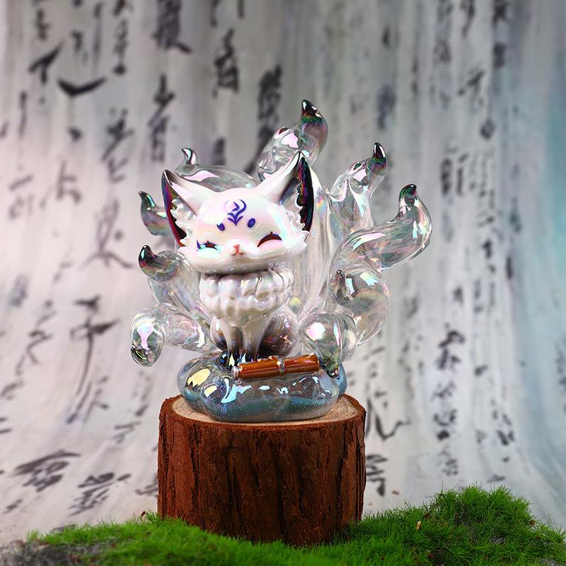 Nine-Tailed Fox Immortal Legend Figurine: Adorable Desktop Ornament & Birthday Gift for Girls.