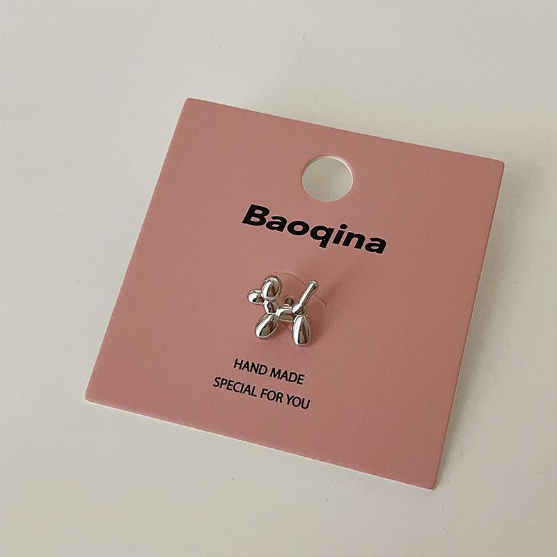 

Шарик Собака Металлический Сережка-гвоздик Женский Простая Личность Мода Темперамент Универсальный Улитка Титан Стальные Серьги-Винты