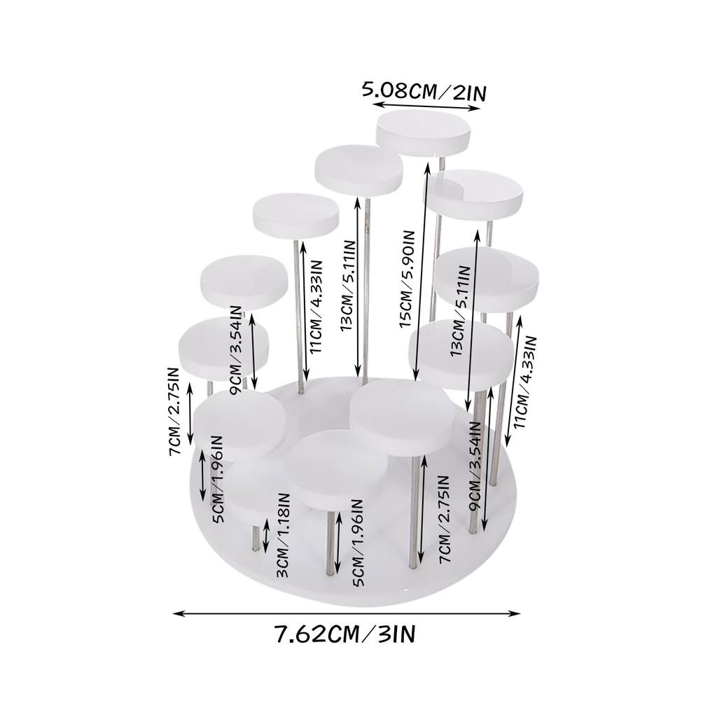 Acrylic Ring Jewelry Display Stand Cake Dessert Display Stand Solid Color Round Cake Stand Suitable For Party Wedding