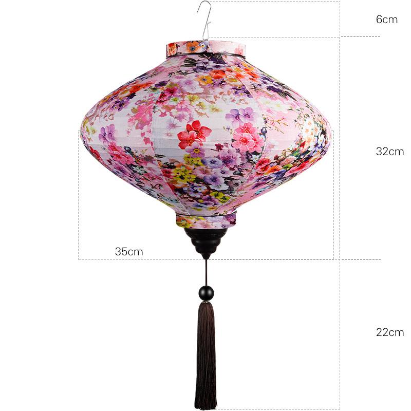 12/14 Zoll Chinesische Seidenlaternen Japan Vietnam Mondfestlaterne Für Außen Frühlingsfest Party Hängedekor Palastlaterne