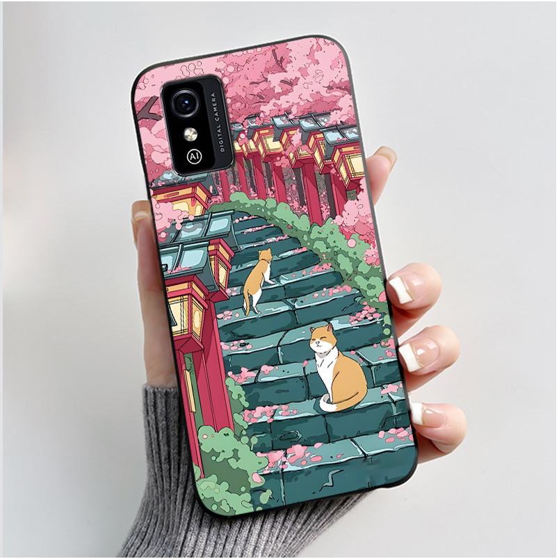 Cute Cartoon Case For ZTE Blade L9 Fundas Capa Printing Shell Protective Cover Soft Silicone Black Casing Shockproof Coque