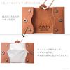 ZARIO-GRANDEE - Genuine Leather Tissue Cover with Leather Cord, Bi-fold, Compact Size, Made In Japan [ZAG-206T] (Orange)
