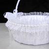 Elegant Crystal Pearls Tassels Basket For Wedding Party Decorations Handcrafted Floral Container With Silk Fabric