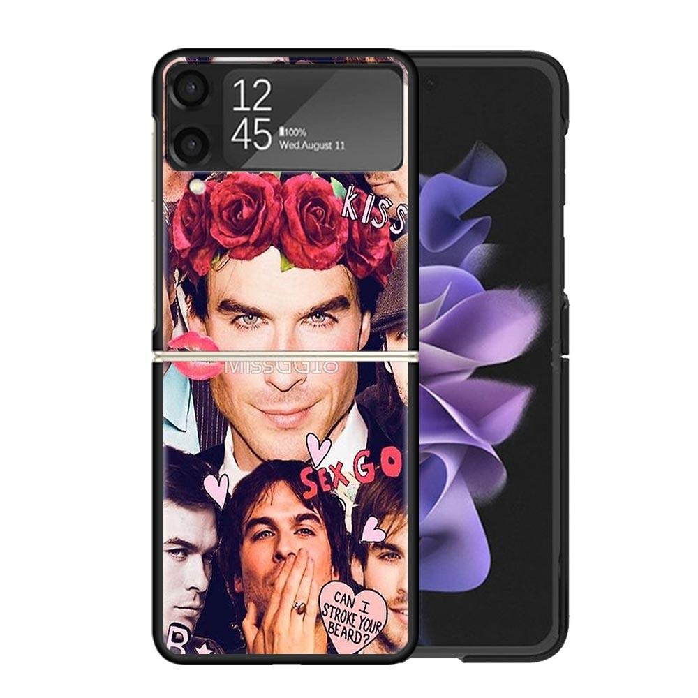 The Vampire Diaries Salvatore Clear Phone Case For Samsung Z Flip 7 6 5 4 3 Galaxy ZFlip7 ZFlip6 ZFlip5 ZFlip4 ZFlip3 5G Print C