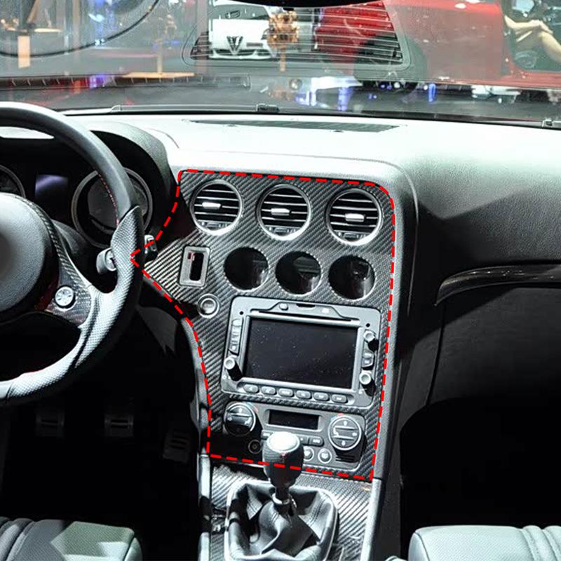 Carbon Fiber Set Gear Shift Door Trim Car Interior Accessories Decorative Stickers for Alfa Romeo 159 Brera/Spider 2004-2011 LHD