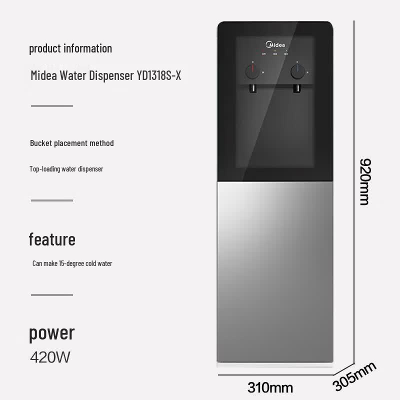 Midea Top-Loading Hot & Cold Water Dispenser CN plug (adapter included)