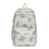 Schoolbag Japanese Ins Wind Butterfly Print Backpack Female Junior High School High School Student Schoolbag Large Capacity Lightweight Travel 
