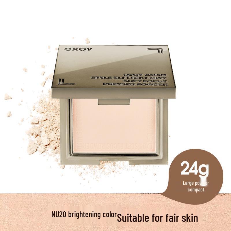 

QXQY Пудра-кекс Elf Light Mist с эффектом мягкого фокуса - Большой объем, контроль жирности, консилер и фиксирующая пудра для гладкой кожи без эффекта маски.