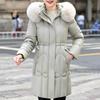 Fashion Women's Coats Winter Long Parkas Hooded Faux Fur Collar Loose Thick Warm Women Jackets