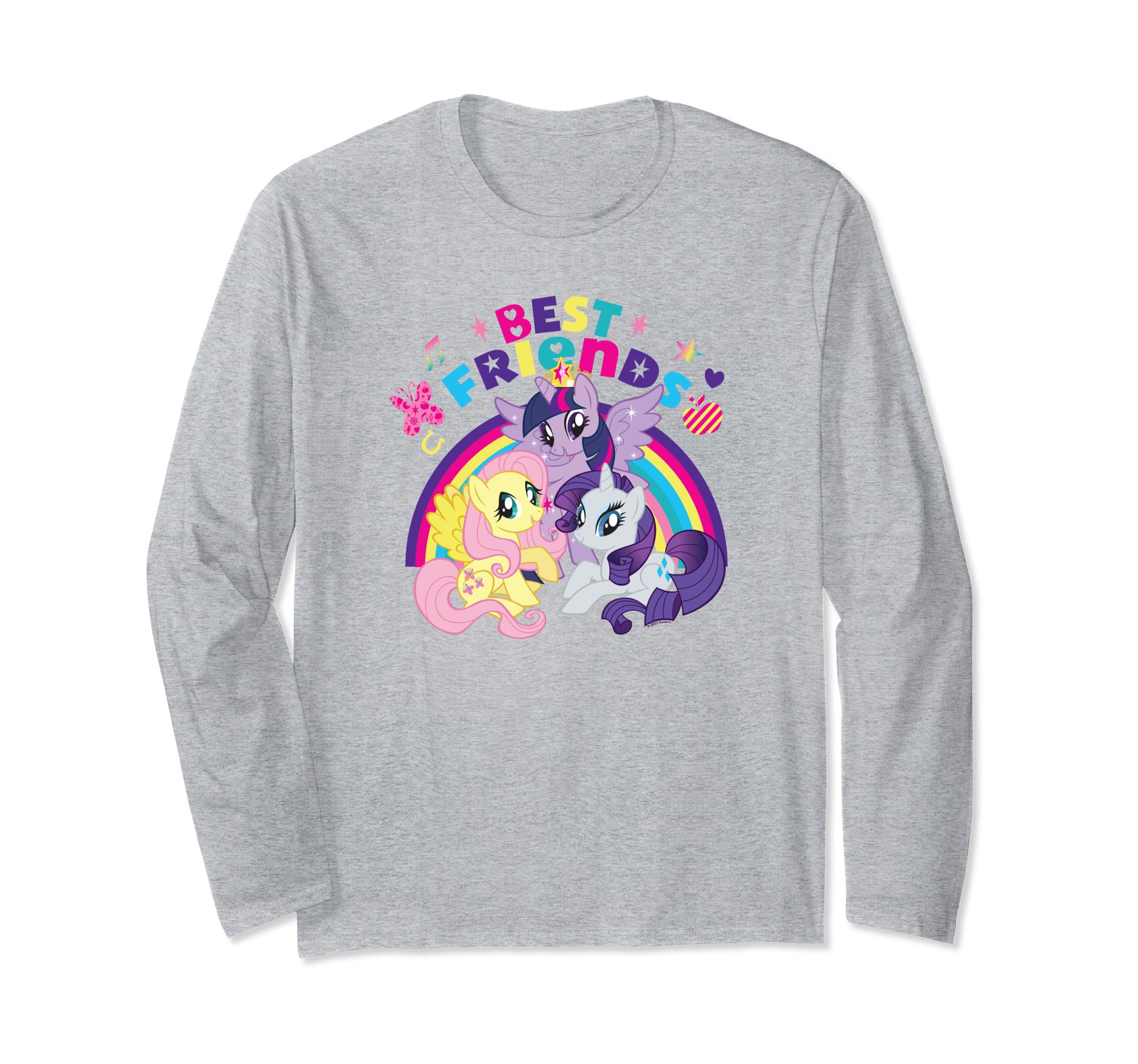 My Little Friendship Is Magic Best Friends Rainbow Pony Long-Sleeve T-Shirt серый