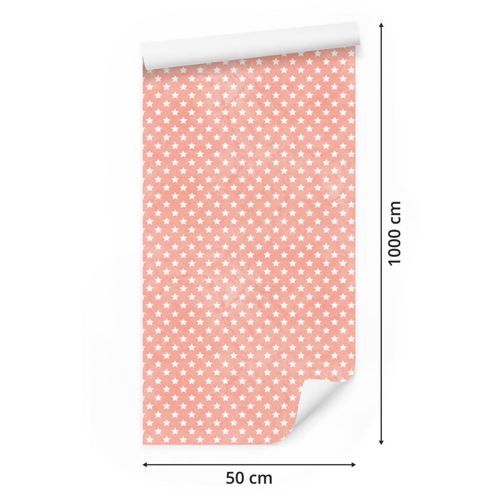Wallpaper Stars Coral and Peach, Coral Background 50x1000