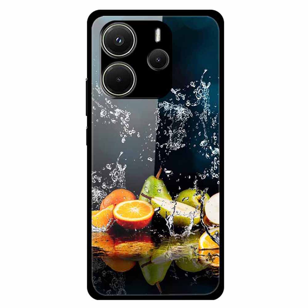 For Xiaomi Redmi Note 14 4G (163.25x76.55x8.16mm) Case Pattern Printed Tempered Glass Phone Cover