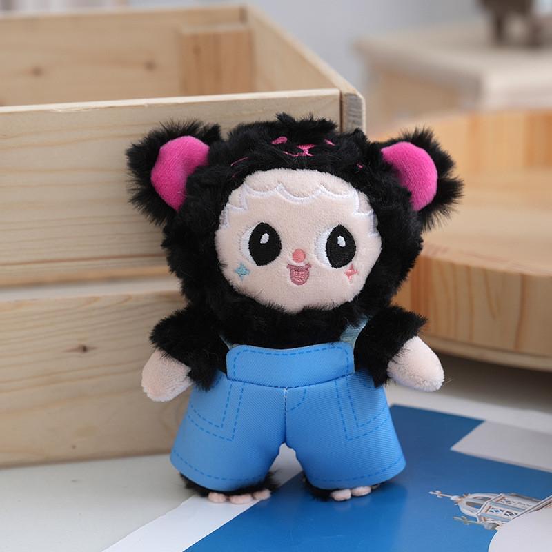 Colorful And Cute Bear Plush Keychain Soft Pp Cotton Stuffed Toy Bags For