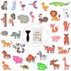 Non Slip Bathtub Stickers, 32 PCS Adhesive Kids Animals Anti Slip Decal Treads for Shower and Bath Tub with Premium Scraper