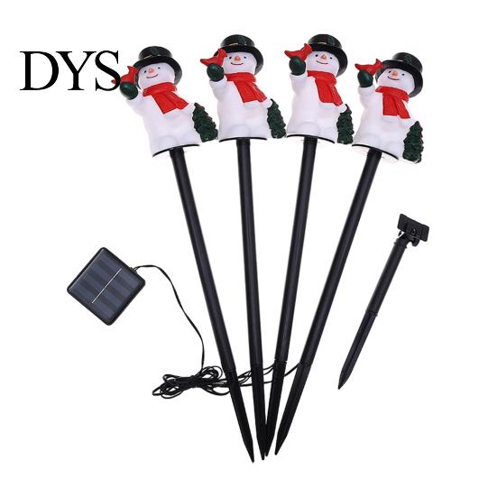 Decorative Stakes for Flowerbeds Christmas Solar Stake Lights, Santa Snowman Tree Figurine Lawn Easy Install Pathway Decor Waterproof Warm LED Lights