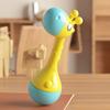 Rattle Baby Toy with Ergonomic Handle Infant Sensory Toy Soft Food-Grade Baby Rattle Baby Hand-eye Coordination Toy
