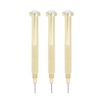 3pcs Nail Art Piercing Tool Accurate Drilling Alloy Manual Nail Piercing Tool for Tips