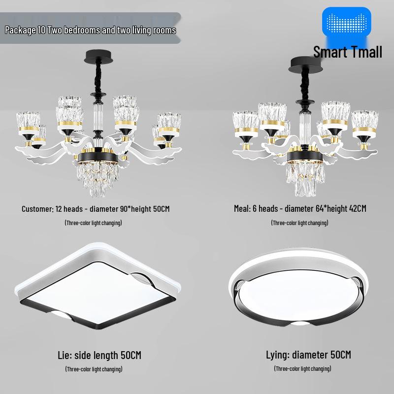 Chinese Style Luminous Crystal Chandelier: Modern Luxury Lighting for Living Rooms and Halls