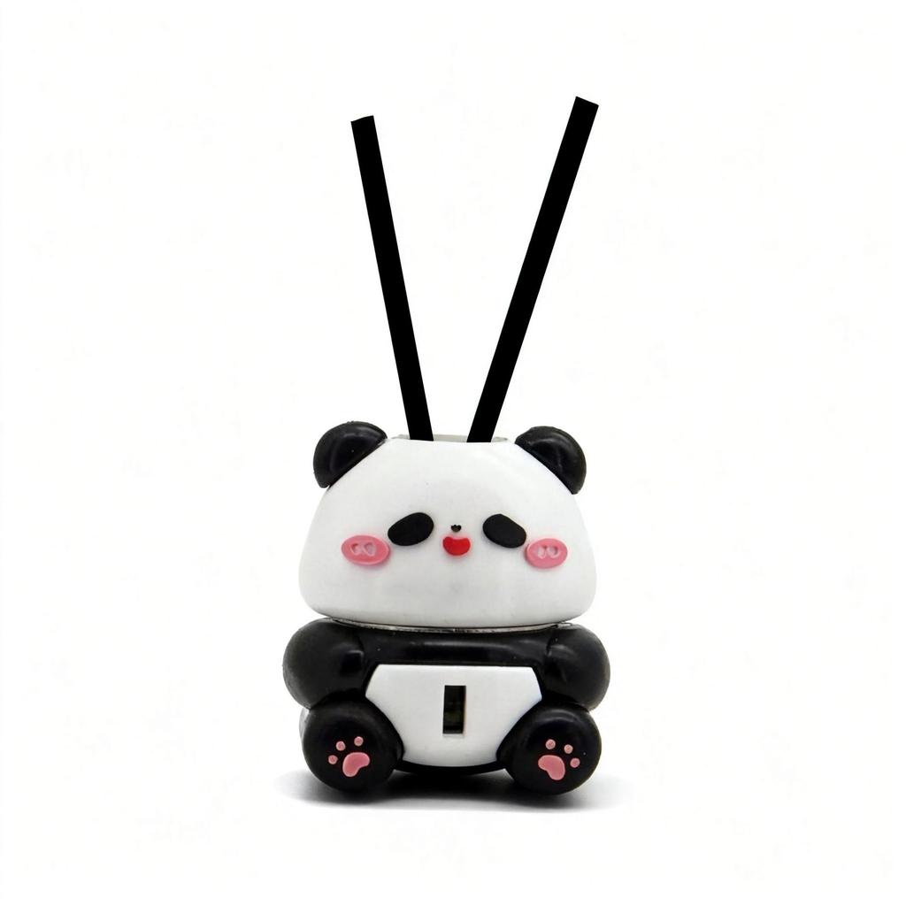 Panda Aromatherapy Car Vent Perfume Bottle - Refillable Essential Oil Home Diffuser
