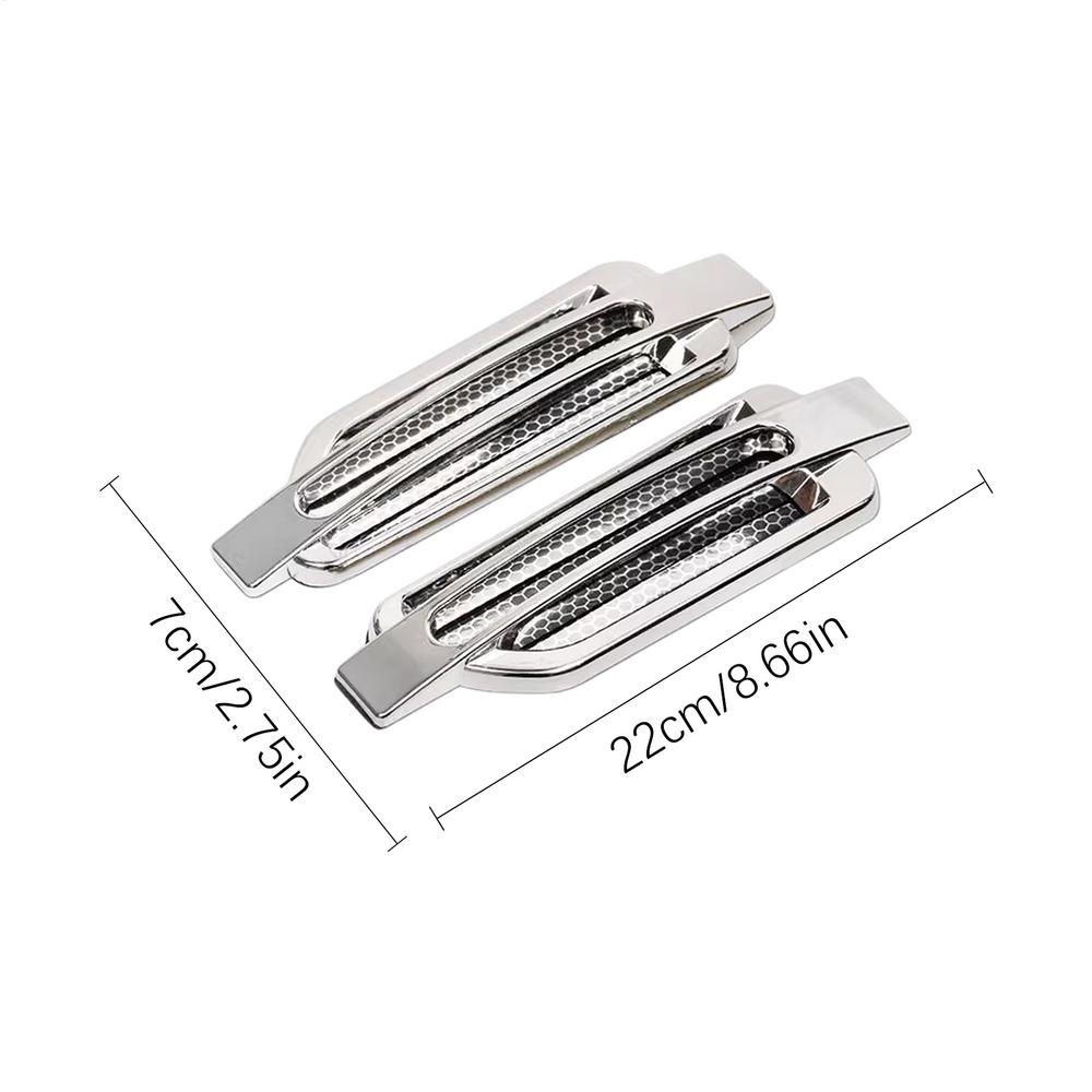 2PCS Car Air Intake Stickers, Side Vent Decorative Decals for Vehicle Hood Engine, Automotive Trim for Truck Car SUV