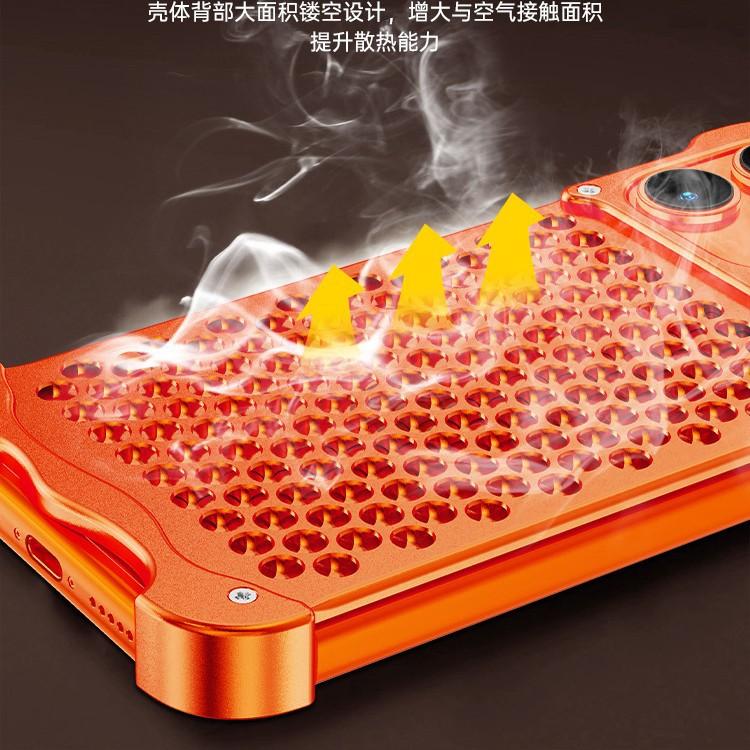 Applicable to iphone11PROMAX mobile phone case special-shaped metal honeycomb hole heat dissipation Apple 11 borderless breathable 11