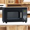 Wooden Dollhouses Microwave Toy For Kids Adults Realistic Kitchen Decors In Black 1/12 Scale Design