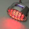 Motorcycle Tail Light Flush Mount LED Rear Stop Brake Lamp Vintage Grille Housing for Road Bike and Moped