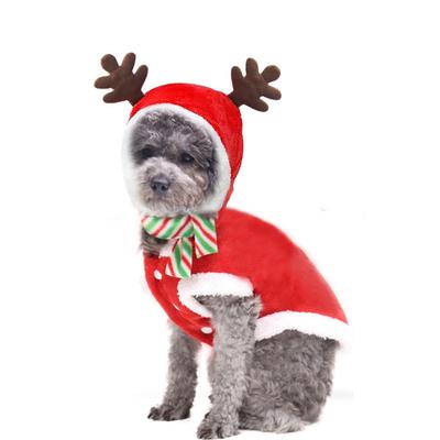 Herbst- und Winterhaustierkleidung Hund Weihnachten kleiner und mittelgroßer Hund Katze Flanell Katze Elch Hund Kleidung Zubehör Außenhandel