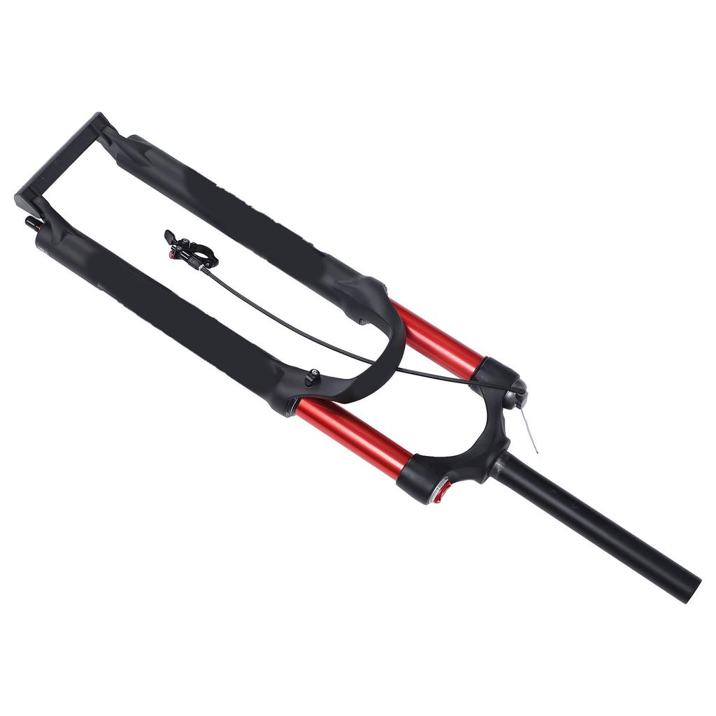 Mountain Bike Front Fork 29inch Dual Air Chamber Damping Red Straight Remote Lockout Shock Absorber Front Fork for Bike