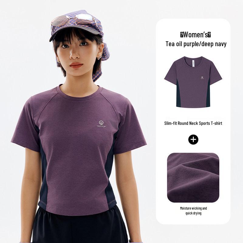 Quick-Dry Women s Short Sleeve Slim Fit Cropped Top - Summer Breathable, Sun-Protective Cooling Sport Shirt Medium