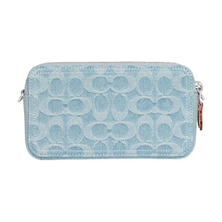 New COACH Kira Fabric Camera Bag Handheld Shoulder Bag Crossbody Bag Small Size Women's Blue CK010-LHPBU