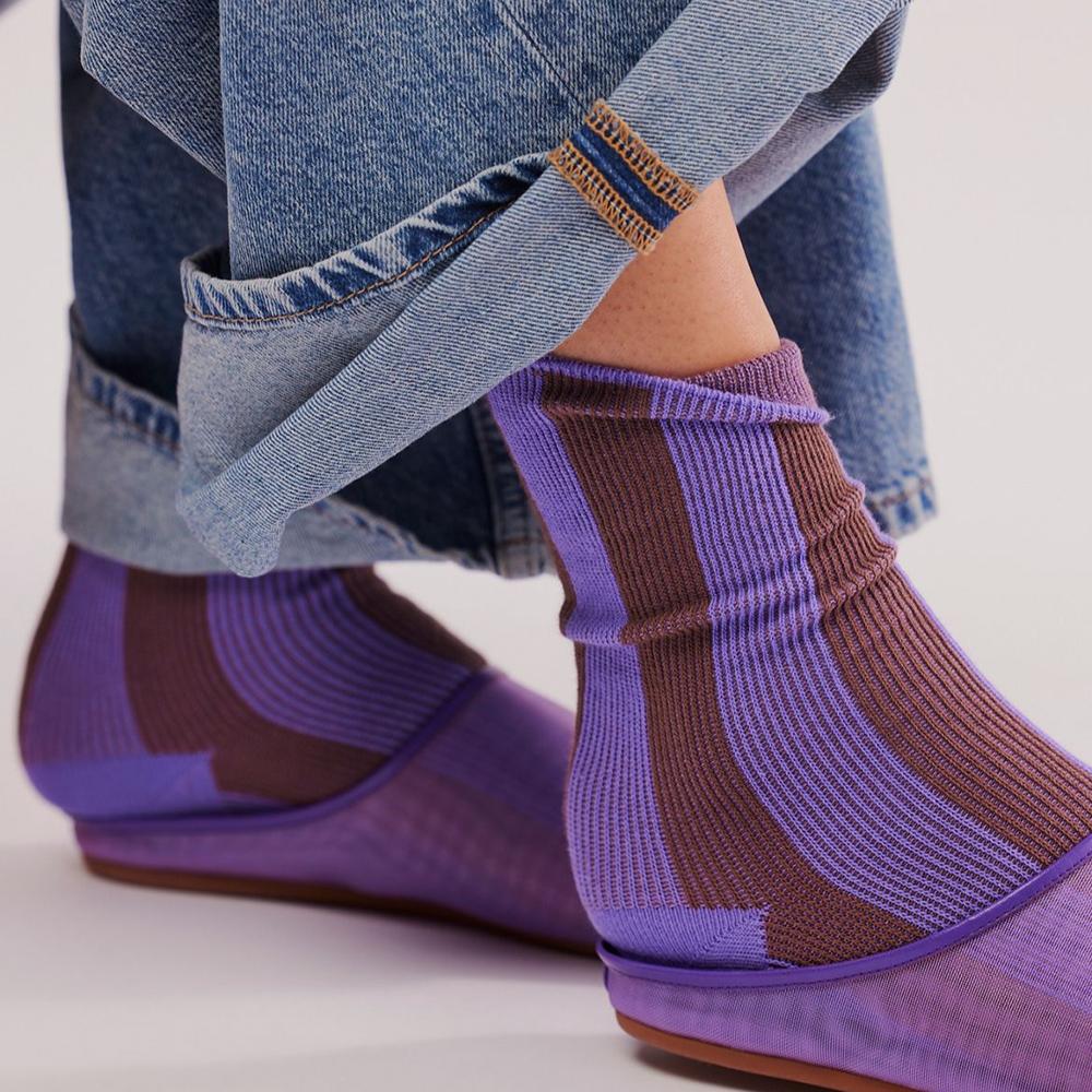 Unisex Neue Linie Farblich passende Streifen in Kniestrümpfen Doppelnaht Doppelweg-Design Baumwollsocken Sportliche Atmungsaktive Socken