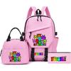 New rhythm box printed starry sky teen student schoolbag three-piece set men's and women's backpack