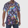 Psychedelic Fractal 3D Print Men Tee Colorful Abstract Crew Neck Casual Shirts Multi Styles